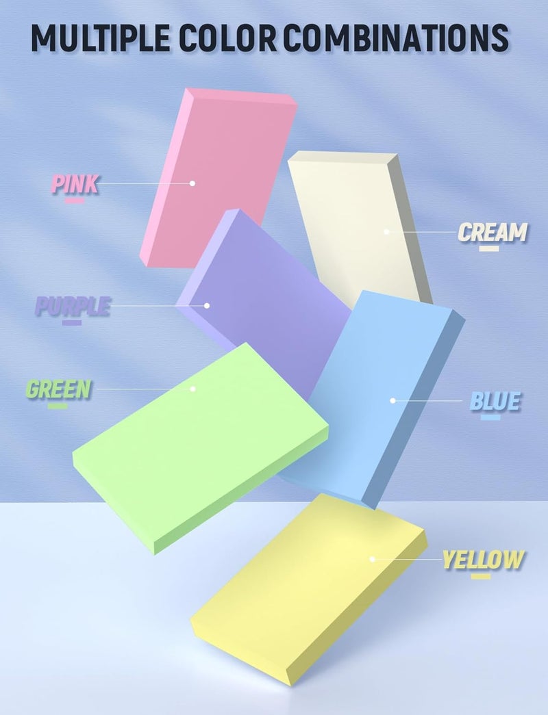 Aidunmis Colored Blank Index Cards 3x5, 600 Pcs 3x5 Index Cards, Double-Sided Blank Flash Cards, Heavy Bright Note Cards 3 x 5, 6 Colors Flashcards for Studying, Colored Notecards for Office, School, and Home - Image 3